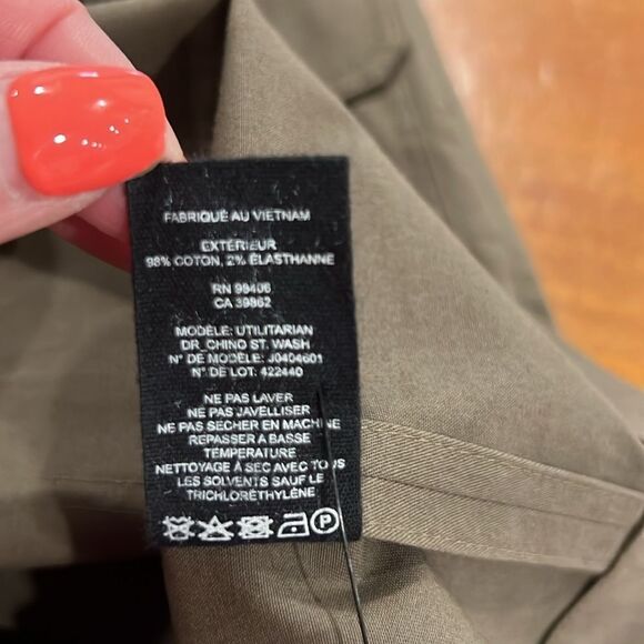 Theory olive green utilitarian cargo dress sleeveless size 10 - Picture 9 of 9